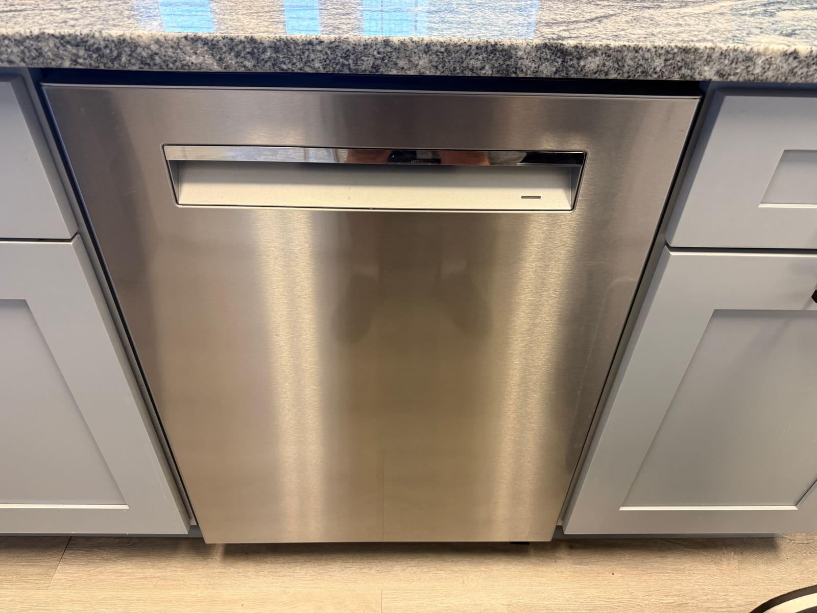 Built-in Bosch dishwasher in a kitchen at Curlew Mobile Home Park, Palm Harbor