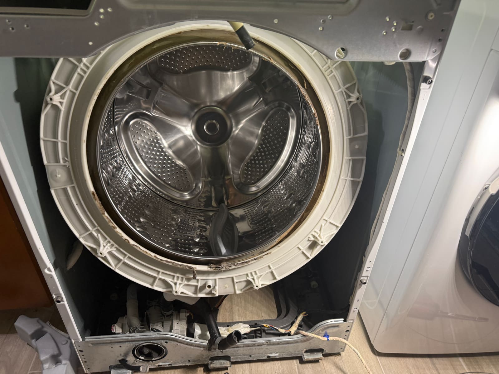 Drum opening on the LG washer where the door boot seals
