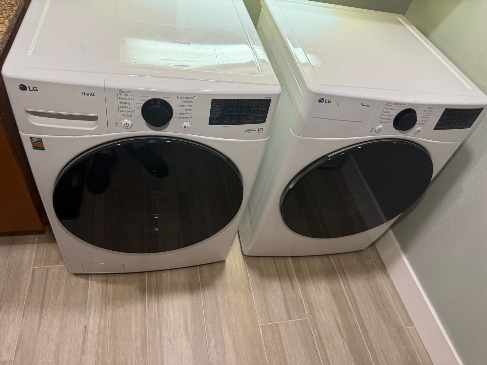 LG front-load washer and dryer set in East Lake Woodlands, Oldsmar