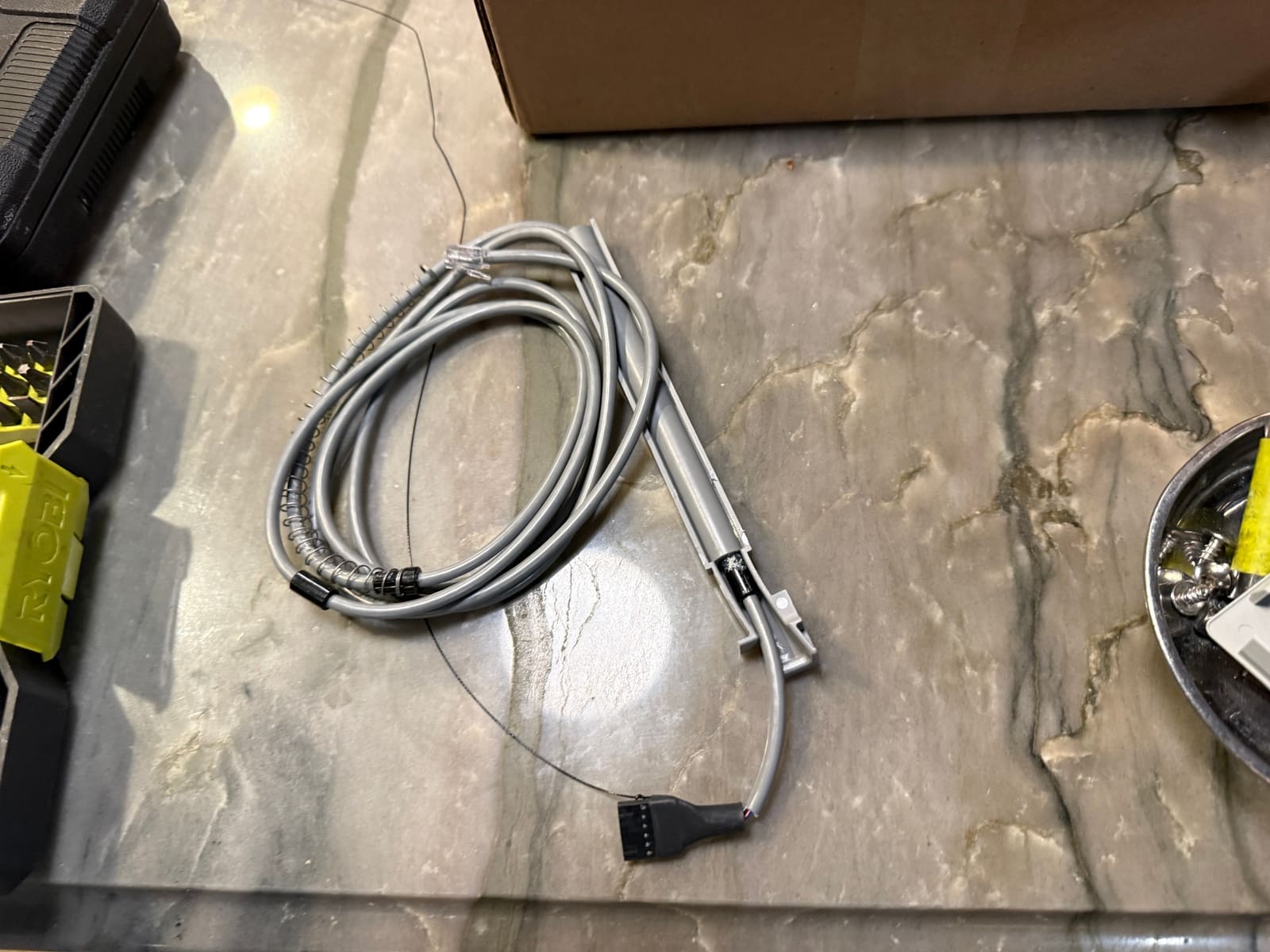 New dispenser cable harness ready to be installed