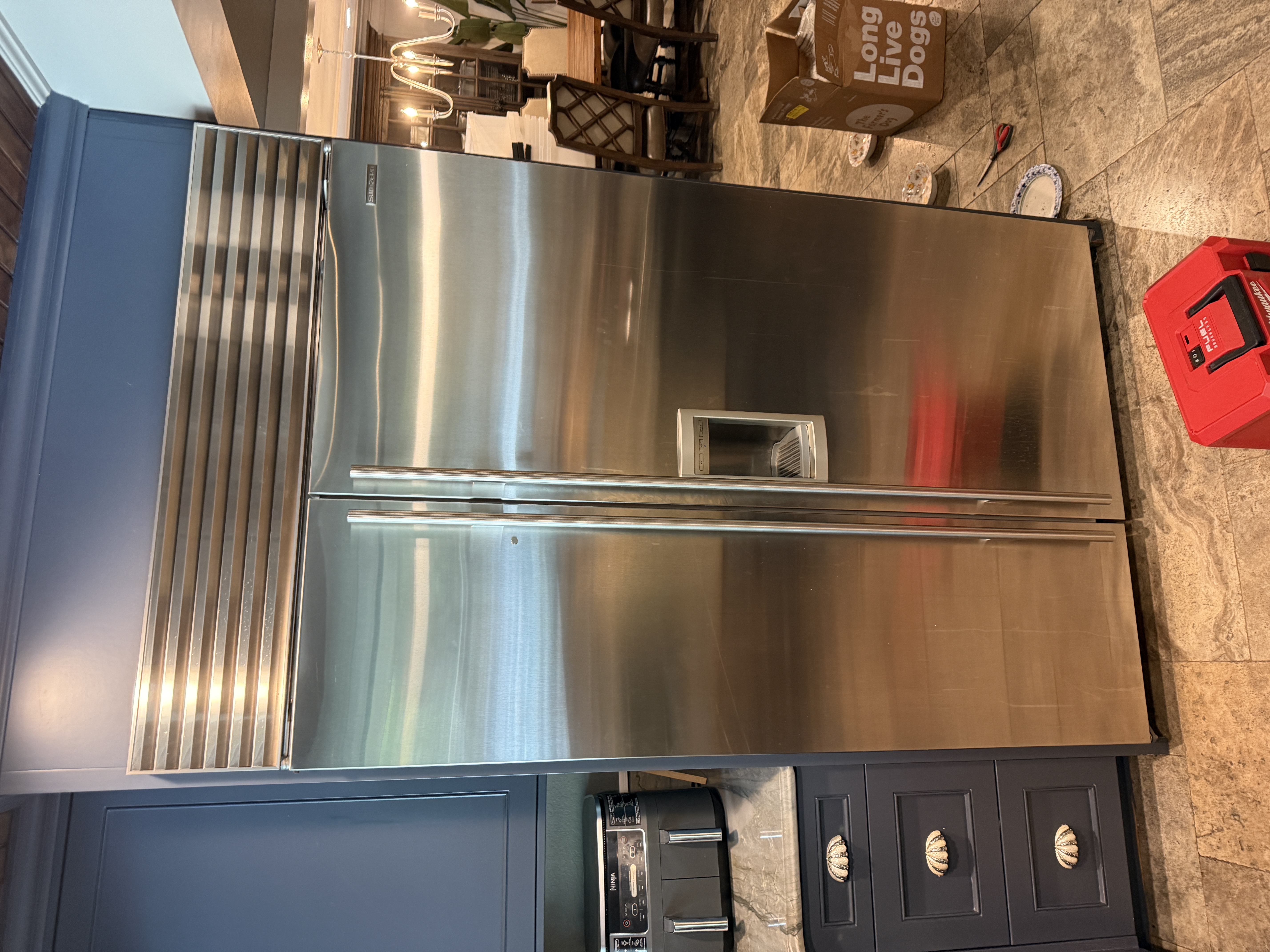Sub-Zero built-in refrigerator in a kitchen in Westchase