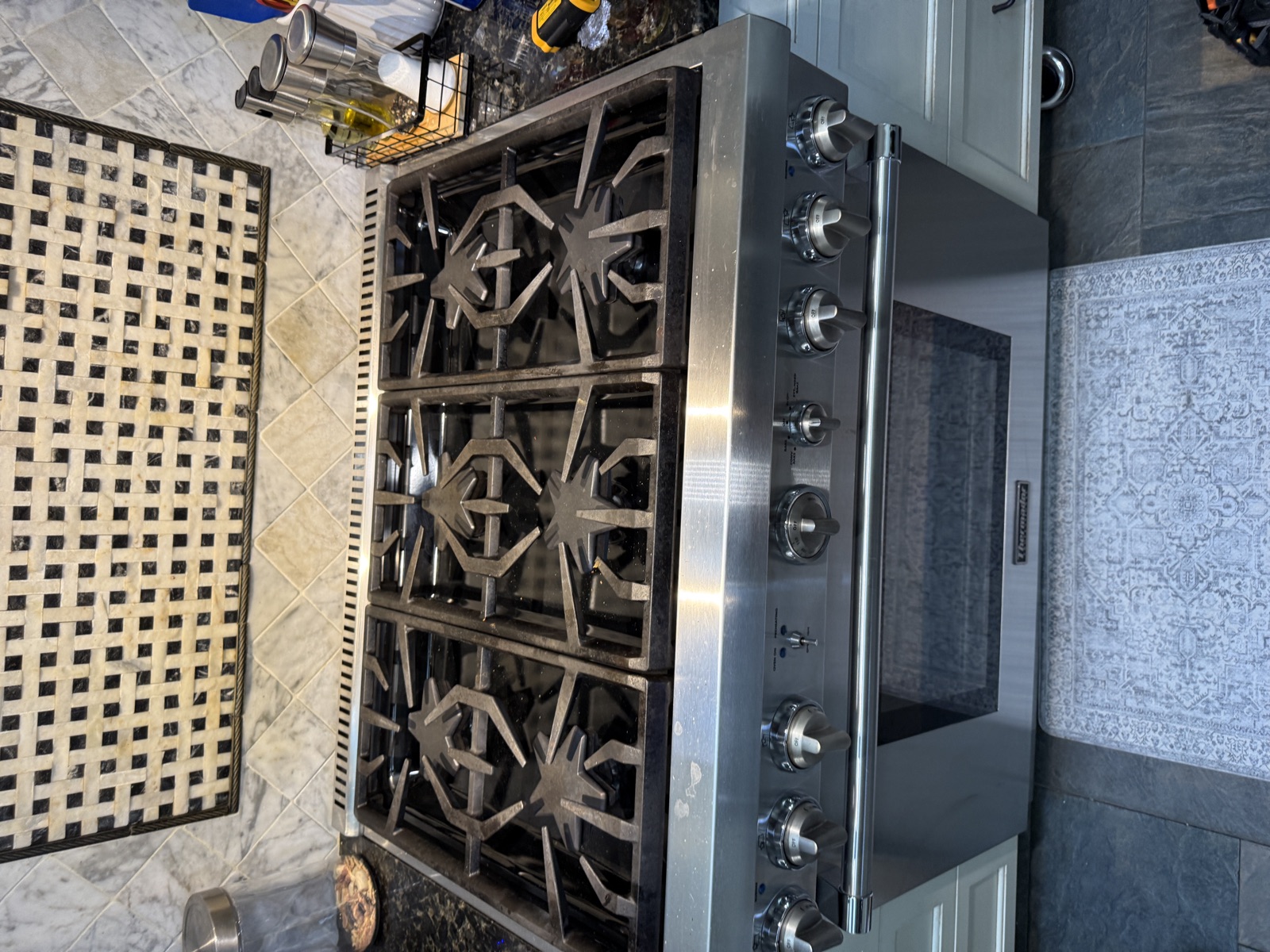 Thermador Pro six-burner gas range in a kitchen in Palm Harbor