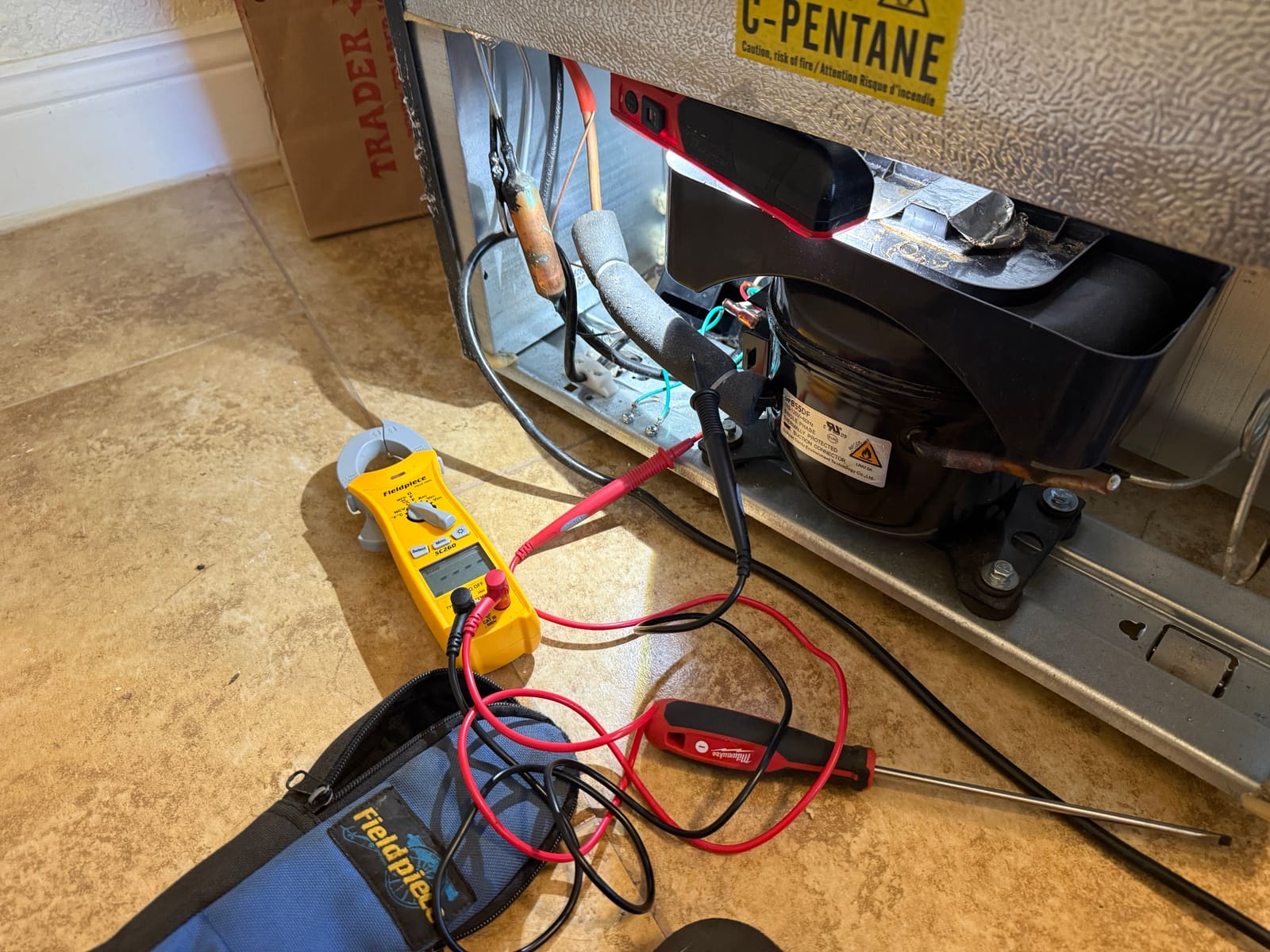 Testing the compressor with a different start device to rule out the start relay